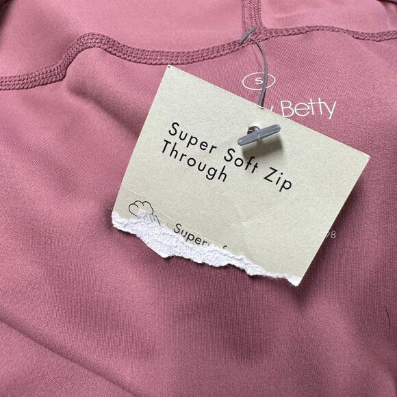 Sweaty Betty NWT Super Soft Workout Zip Through Hoodie Plum Pink Size S 4-6 - Picture 4 of 8